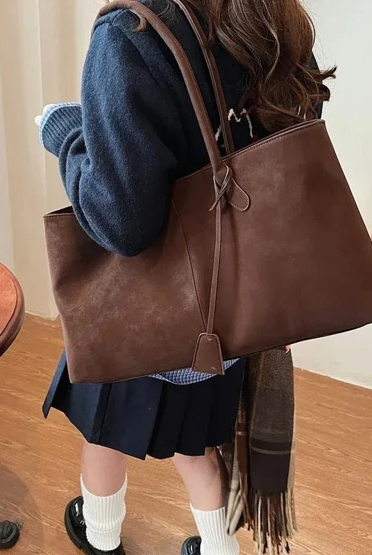 SOERA Joan Vegan Suede Bag - Handbags - 3256809459981451-;Vf1757549907236054079 Brown