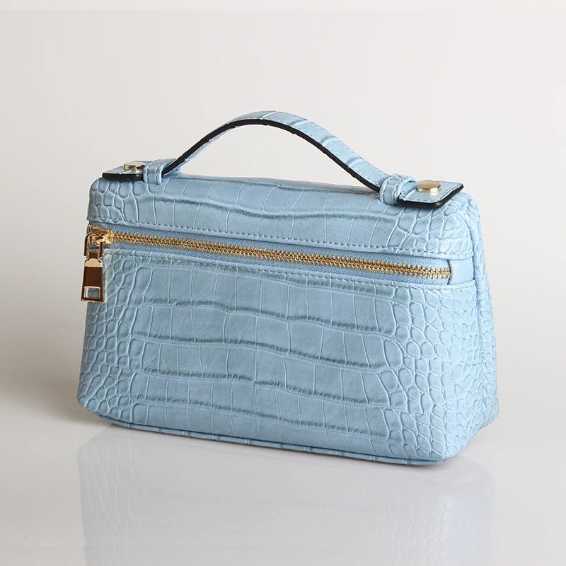 SOERA Minerva Crocodile Pattern Clutch Bag - Handbags - Sky Blue