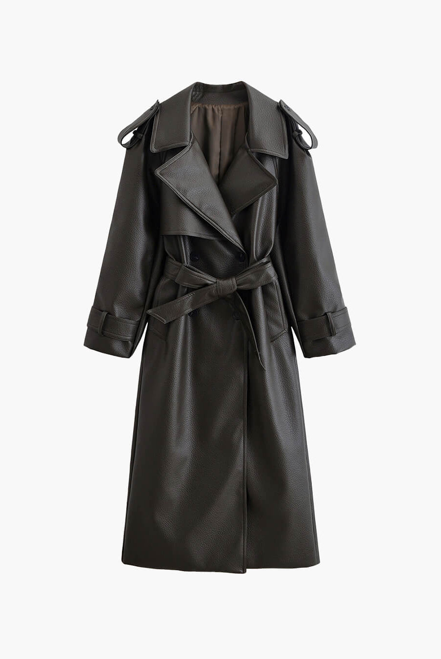 SOERA Danica Long Leather Jacket - Jackets - 1005010020772451-;im1762454653621019180 Khaki M