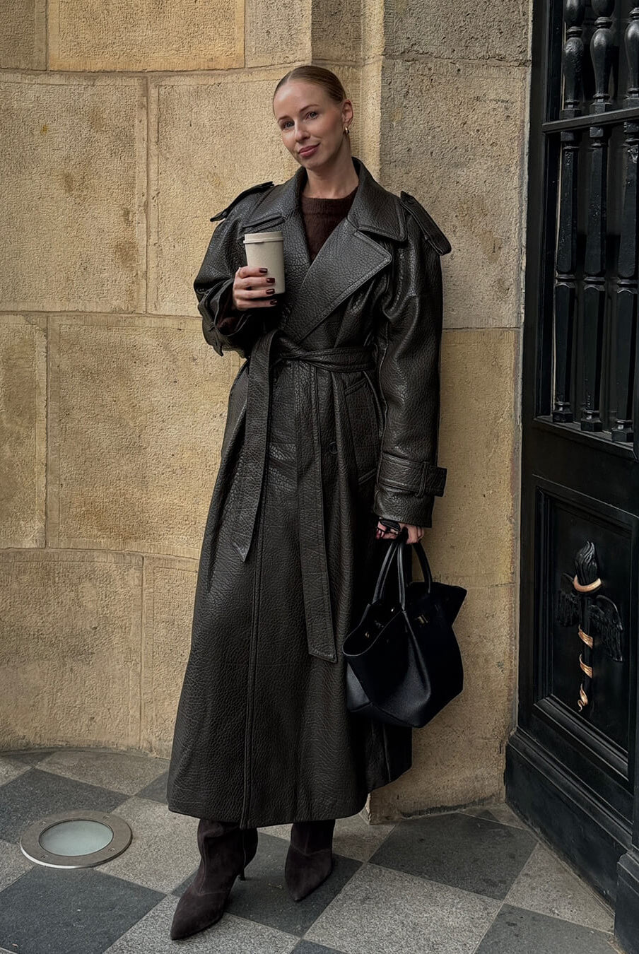 SOERA Danica Long Leather Jacket - Jackets - 1005010020772451-;im1762454653621019180 Khaki M