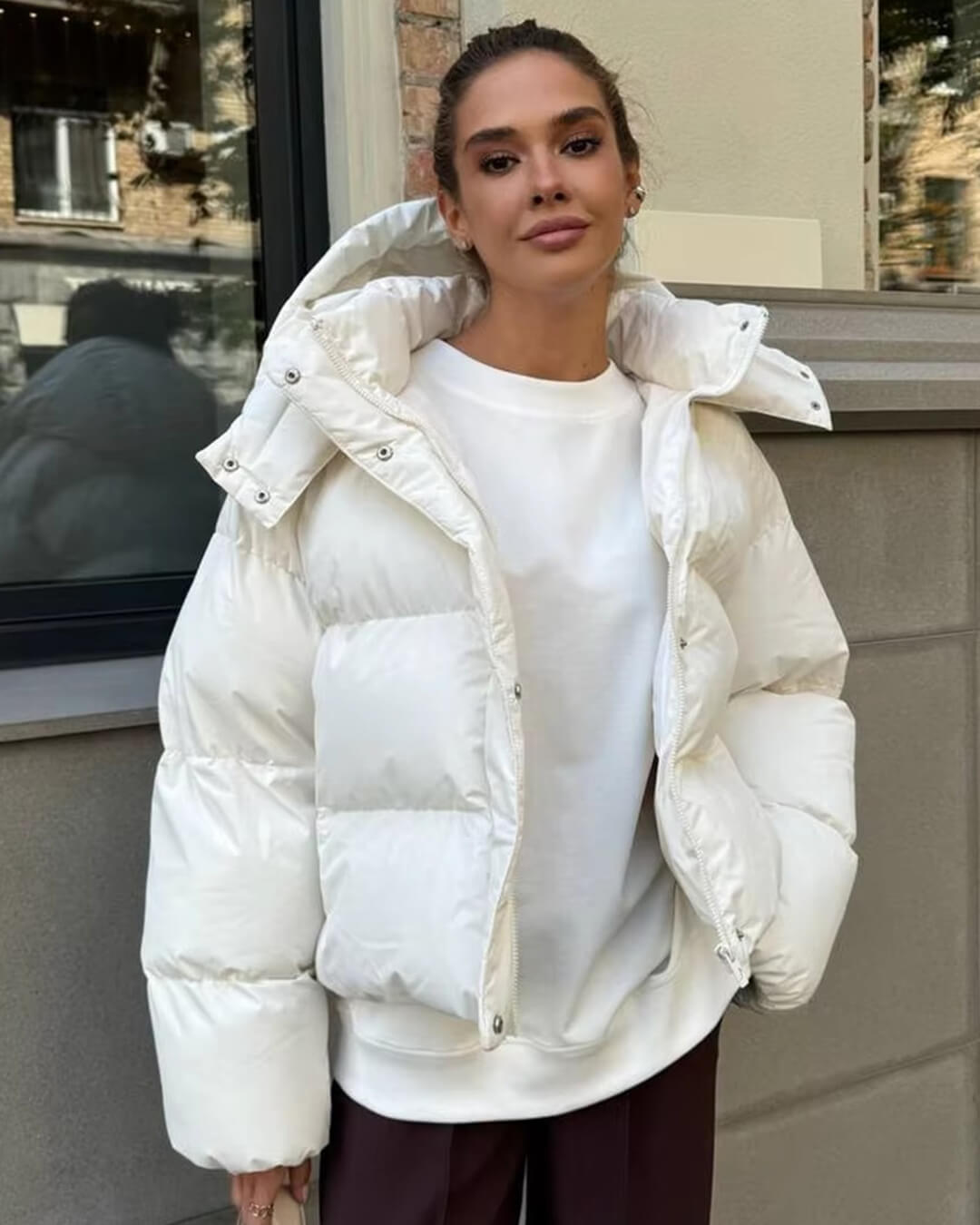 SOERA Hannah Hooded Puffer Jacket - Jackets - White S