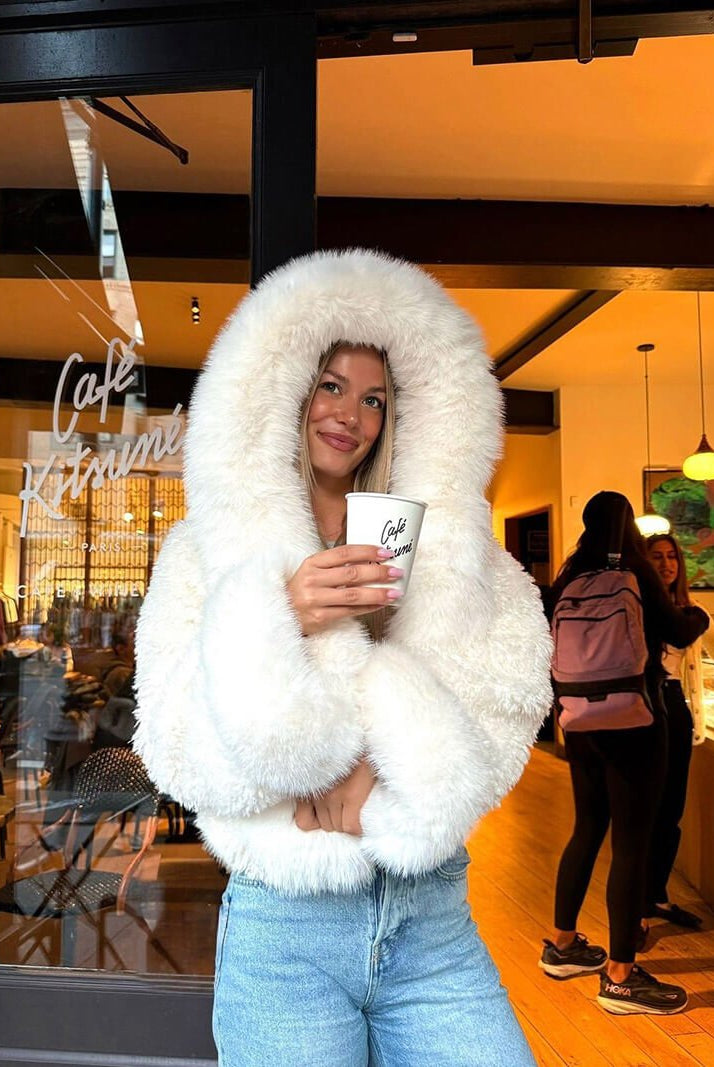 SOERA Henna Faux Fur Jacket - jackets - White L