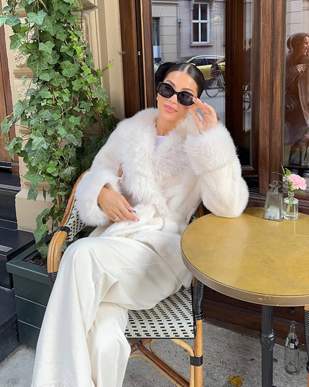 SOERA Jessa Faux Fur Trim Coat - Jackets - Brown M