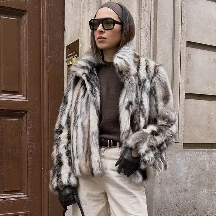 SOERA Josie Leopard Faux Fur Coat - Jackets - 1005009525029953-;na1763050843795149669 XS