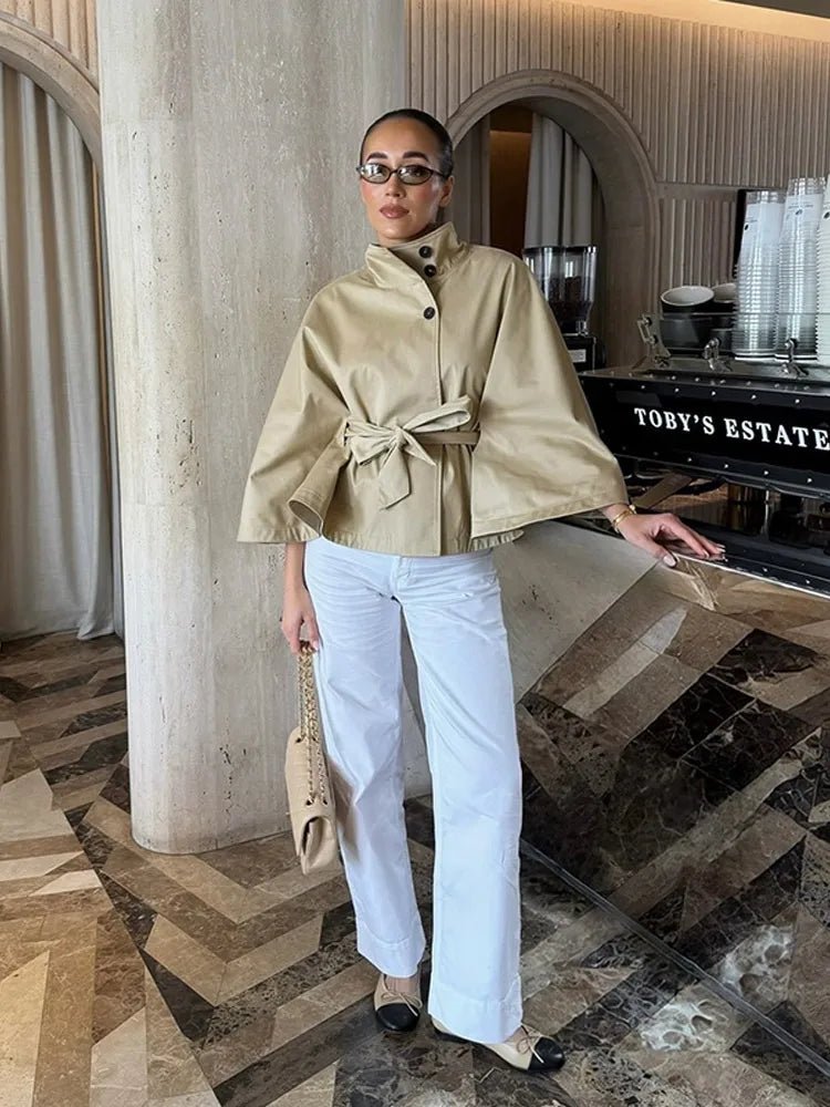 SOERA Kimberly Cape - Style Belted Coat - Jackets - 1005011810305980-;yQ1775503354933056192 M