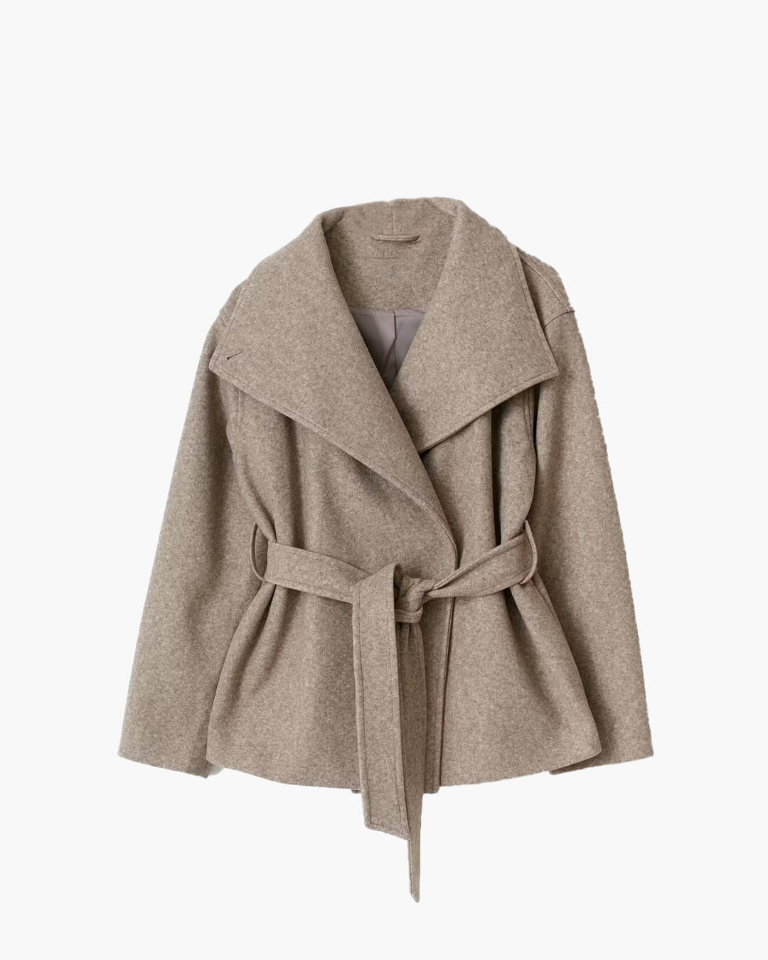 SOERA Loraine Stand Collar Lace Up Coat - Jackets - 1005009902081475-;lp1762998398652675866 Beige S