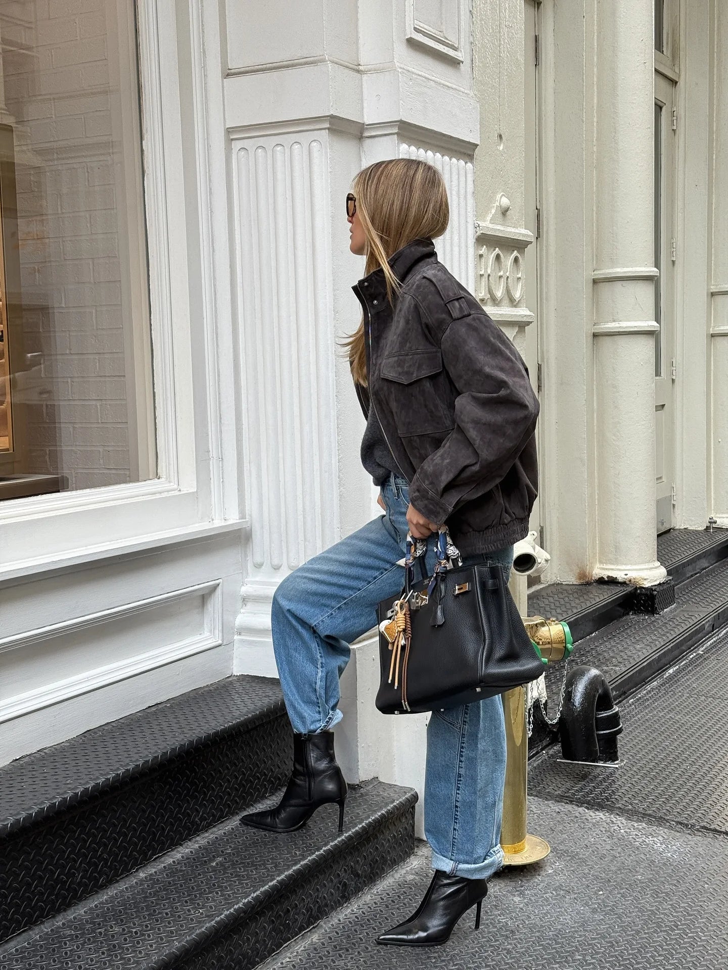 SOERA Marianne High Neck Suede Pocket Jacket - Jackets - 1005008551331900-;Ux1775552729666255452 Dark Gray L