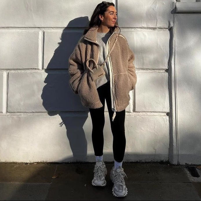 SOERA Susan Zip Up Teddy Jacket - Jackets - dR1763304746543094136 Beige S