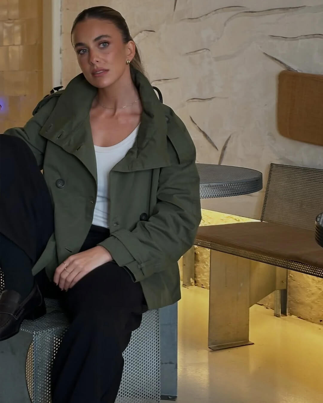 SOERA Thea Belted Short Trench Coat - Jackets - 1005011764467725-;vE1773321573272184817 Olive XS