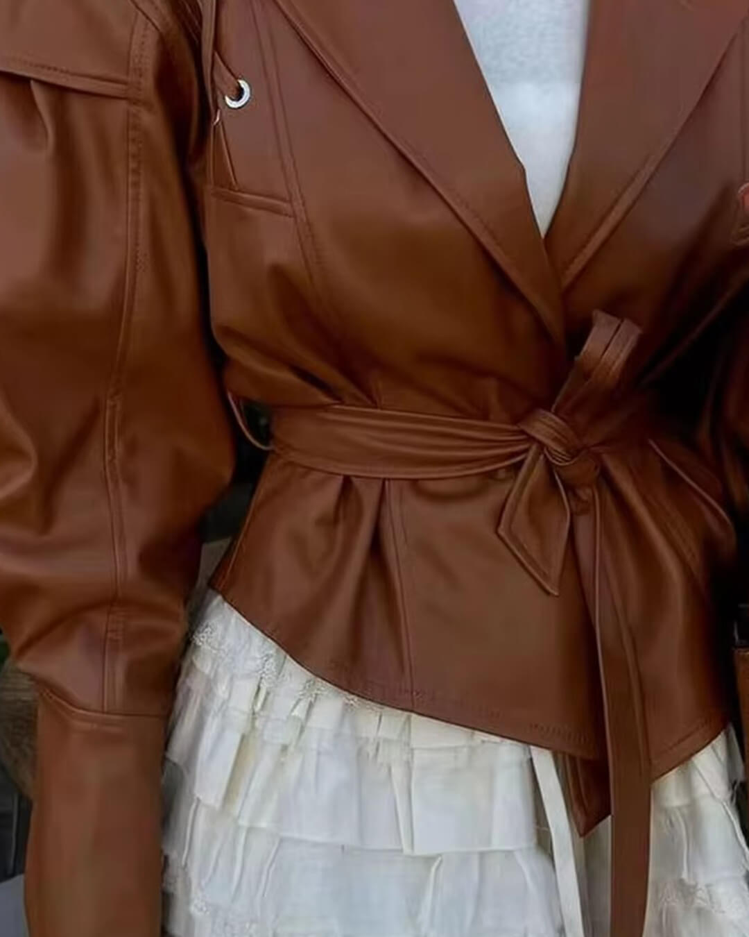 SOERA Zyra Biker Leather Jacket - Jackets - Camel M