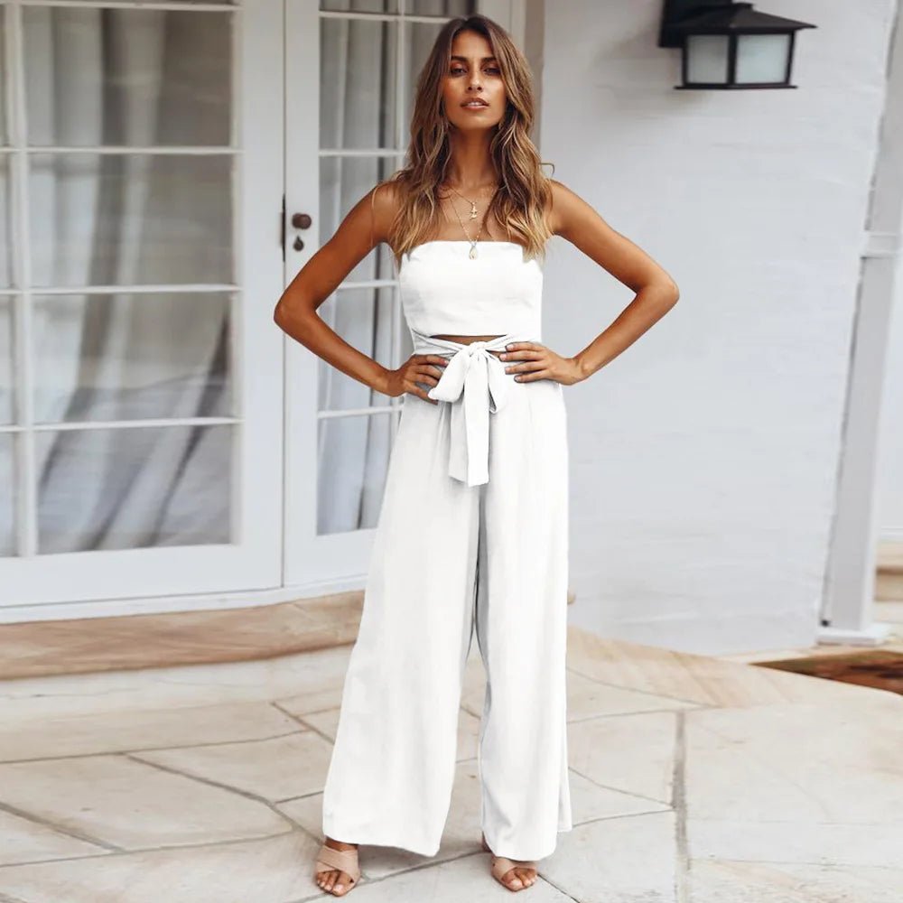 SOERA Regina Strapless Straight Jumpsuits - Jumpsuits & Rompers - Blue XS