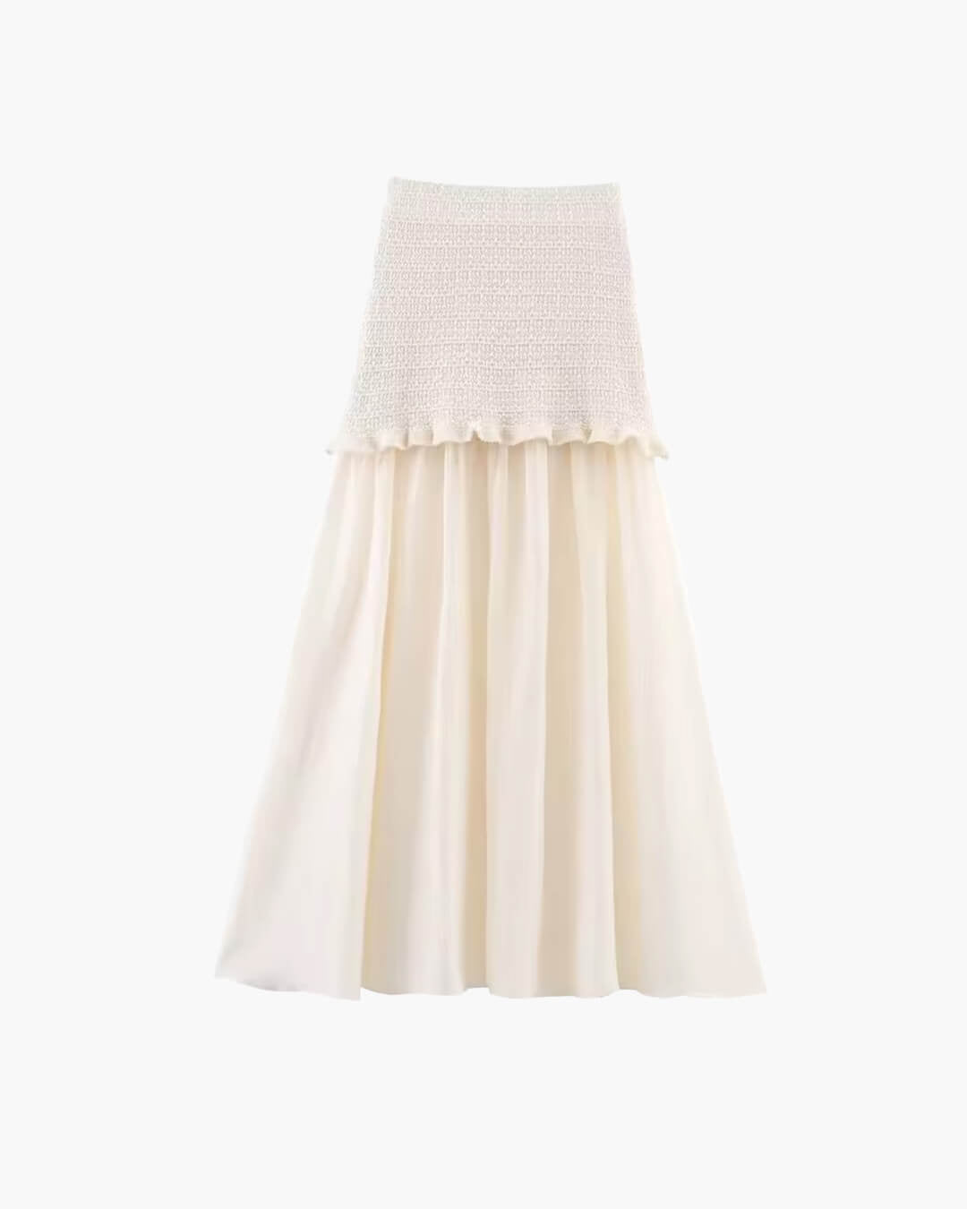 SOERA Beatrice Knitted Tank & Pleated Skirt Set - Matching Sets - Beige Set M