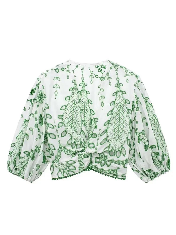 SOERA Beatrice Needlework Shorts Set - Matching Sets - SOERA-420611-GRE-L-22947 L