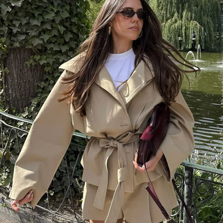 SOERA Debra Belted Jacket & Shorts Set - Matching Sets - 1005009892467660-;TB1772135167935647319 Suit XS