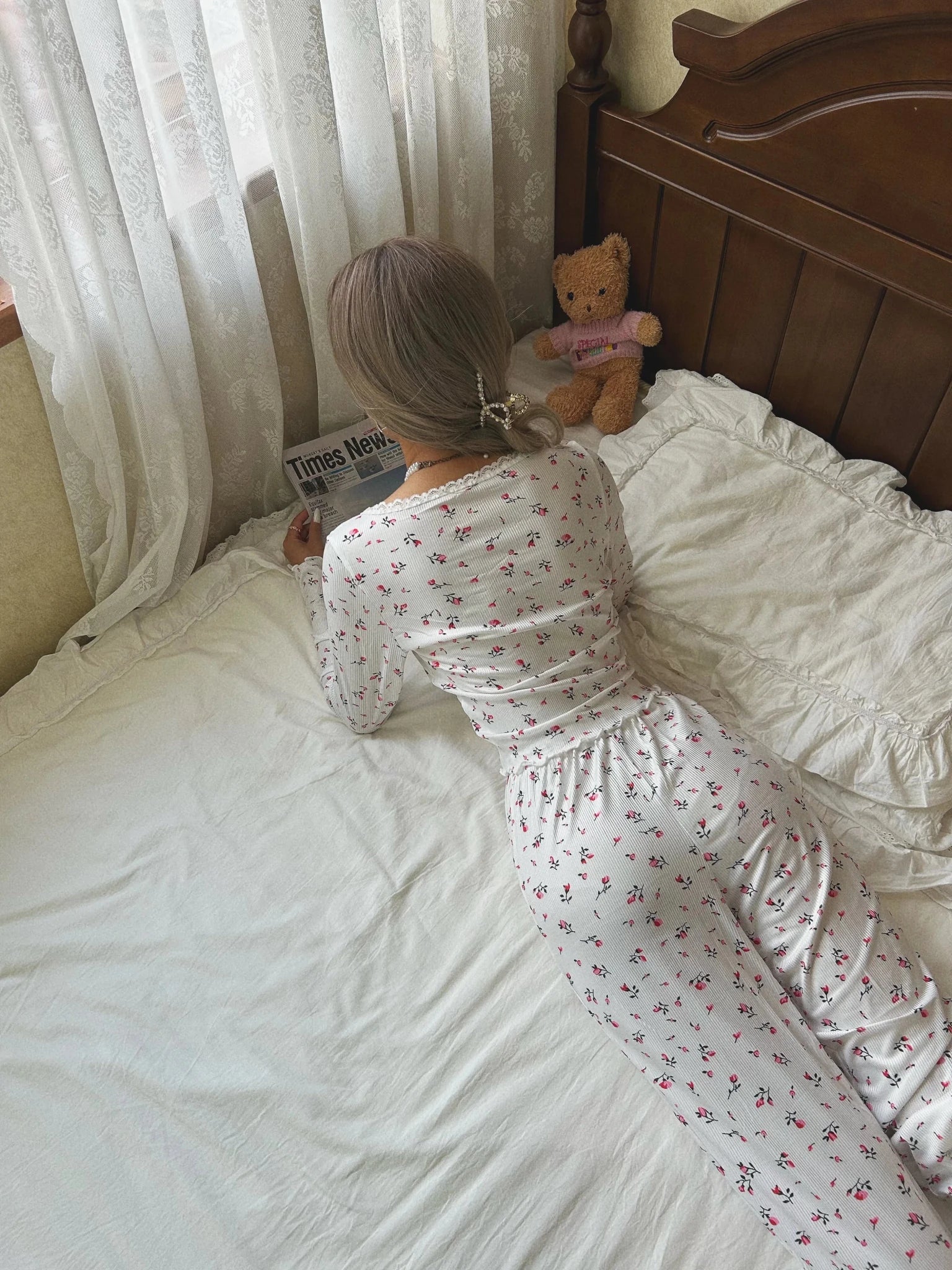 SOERA Long Sleeve Floral Pyjama Set - Matching Sets - Top L