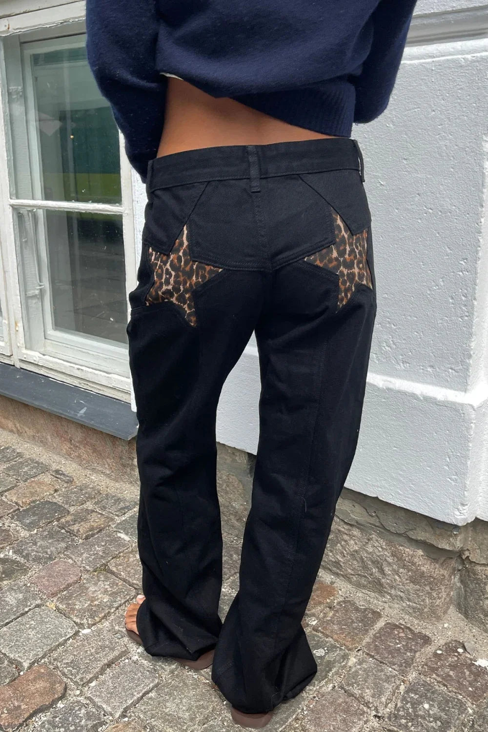 SOERA Charlize Star Patchwork Color-Block Jeans - Pants - Dark Blue S