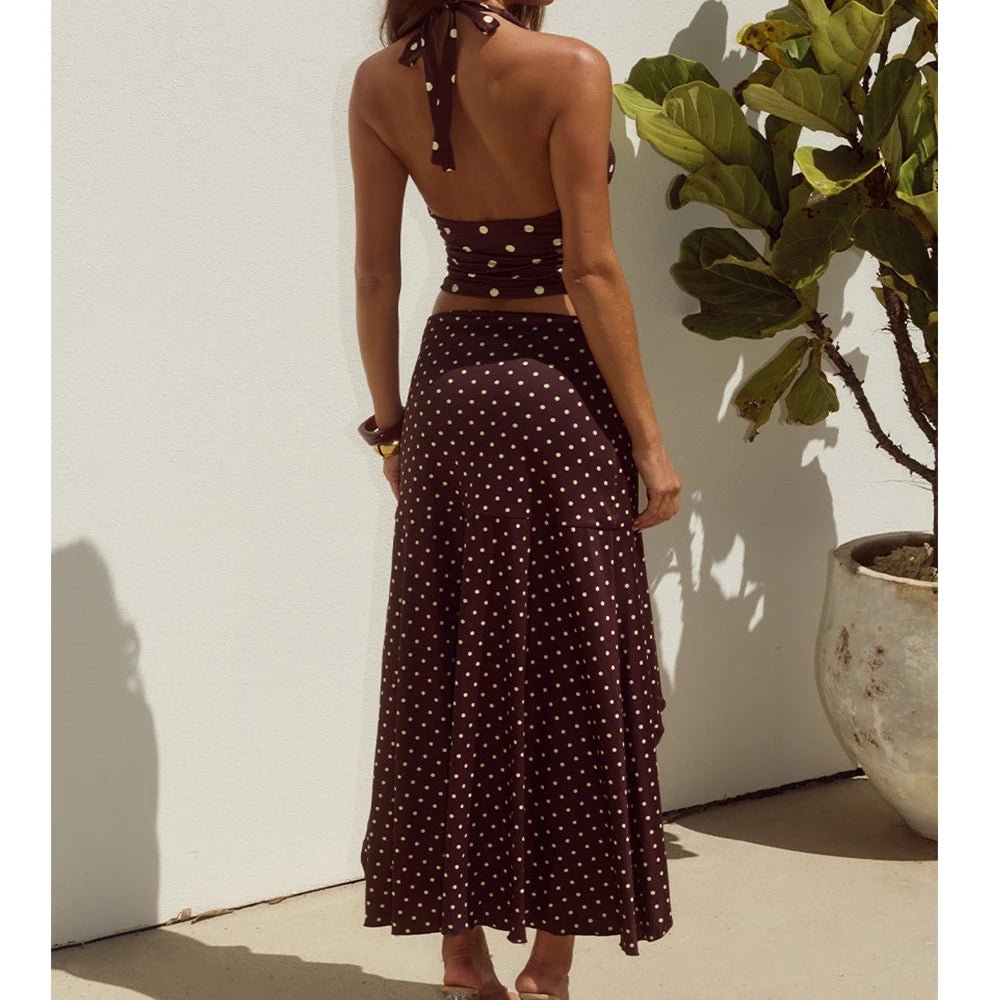 SOERA Sylvia Polka Dot Two - Piece Set - Set - Brown S