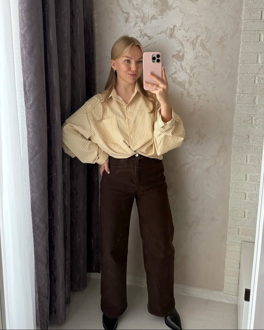 SOERA Gaile Bat Sleeve Striped Shirts - Tops - iy1774532669745699061 Light Yellow XS