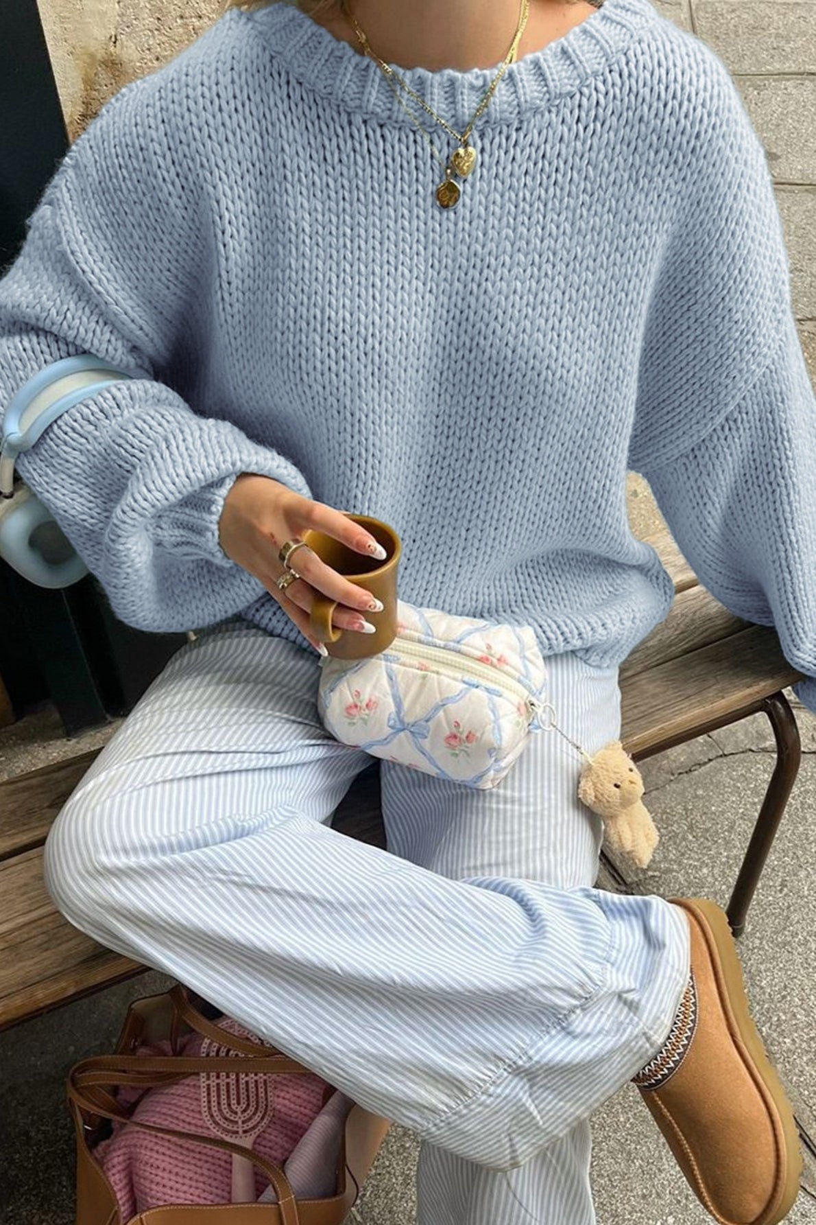 Amanda Cream Crew Neck Layering Sweater