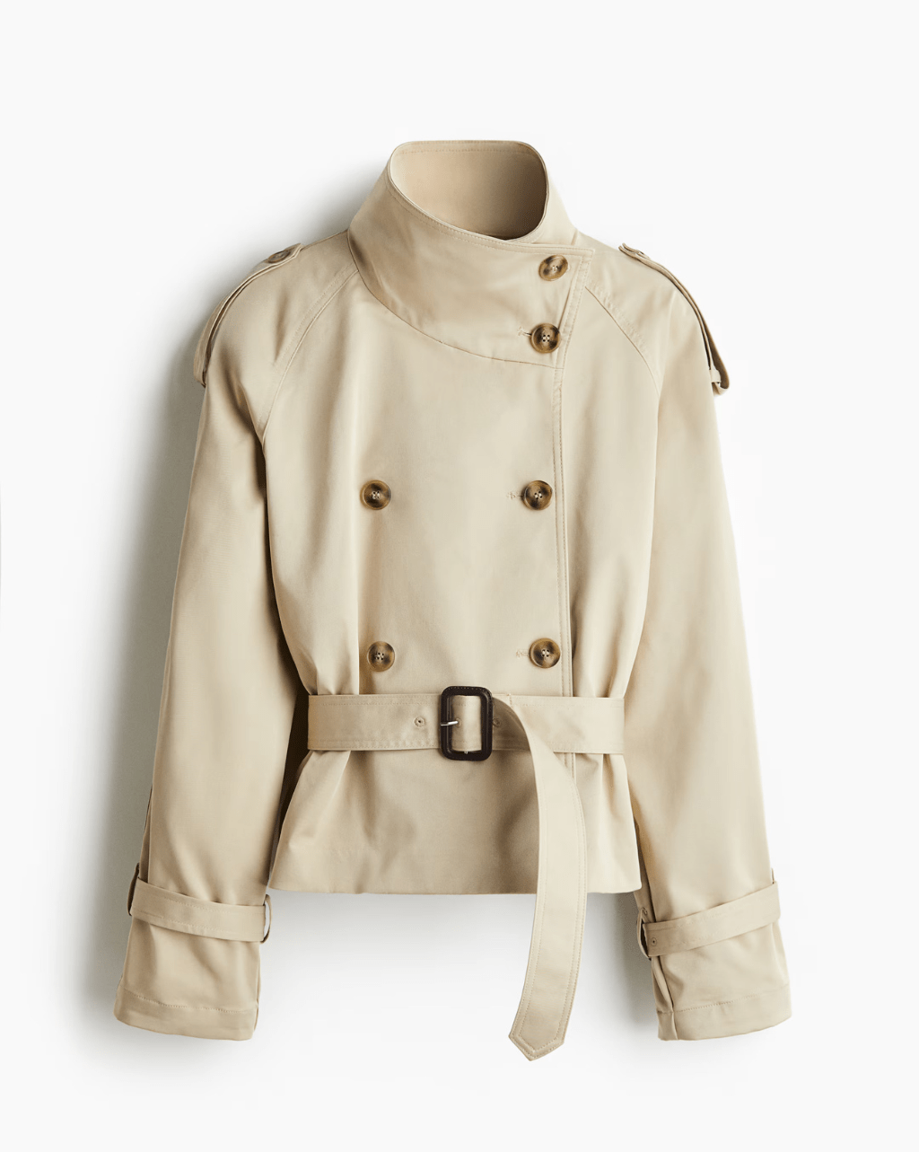 Chic Cropped Trench Coat for Women - Stylish, Durable Outerwear 4
