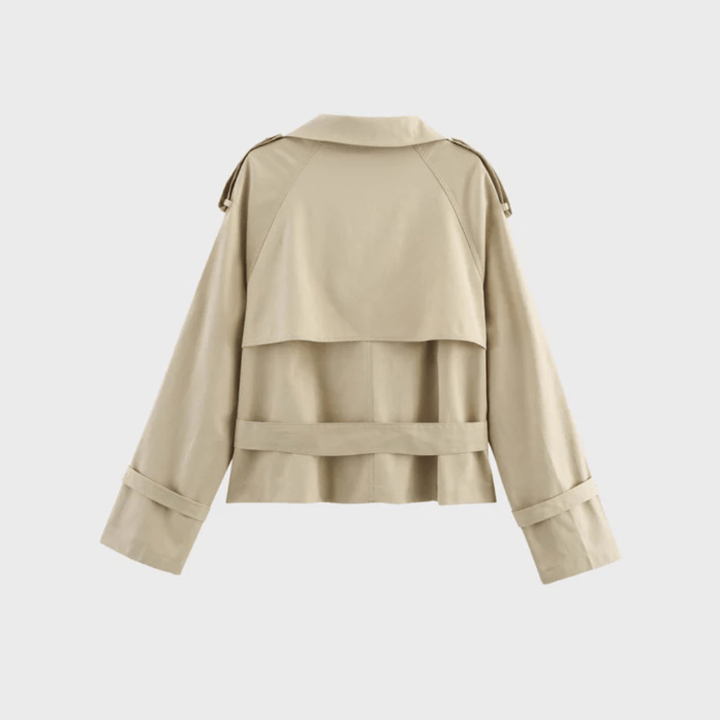 Chic Cropped Trench Coat for Women - Stylish, Durable Outerwear 6