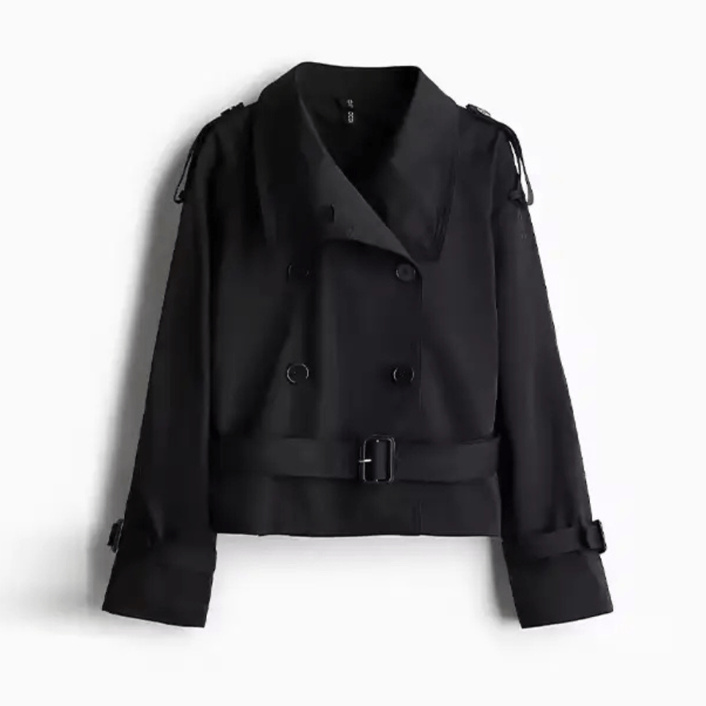 Chic Cropped Trench Coat for Women - Stylish, Durable Outerwear 8