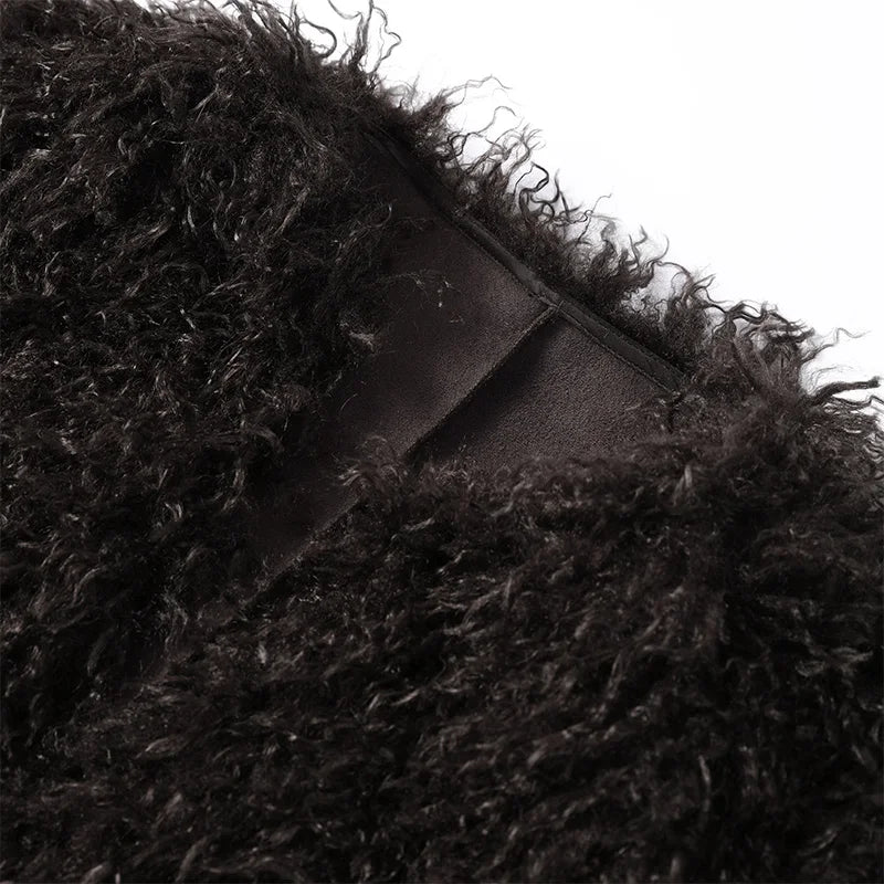 Chic Women's Brown Faux Fur Coat - Warm Full Sleeve Winter Coat for Style 1