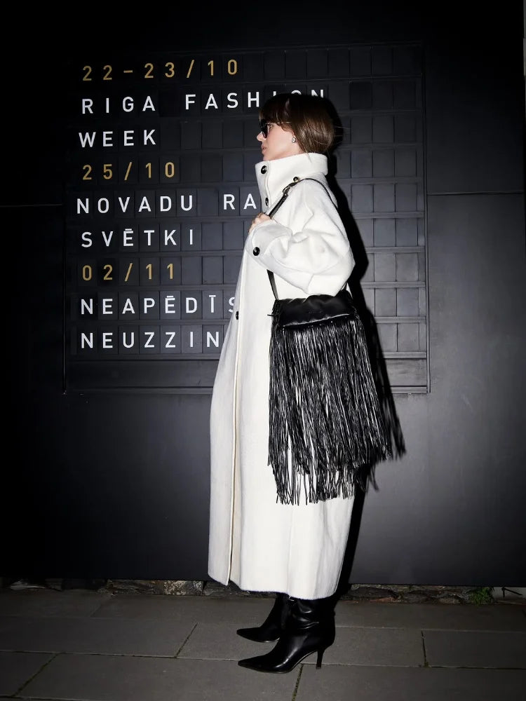 Julia Stand Collar Long Coat 5