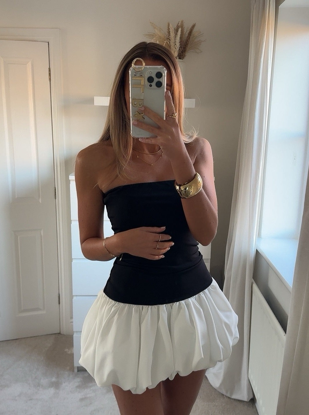 Kendall Drop-Waist Bubble-Hem Dress - Elegant Womens Dress for Wedding Guests, Summer, and Cocktail Events 4