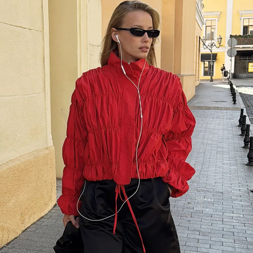 Sarah Ruched Zip Jacket