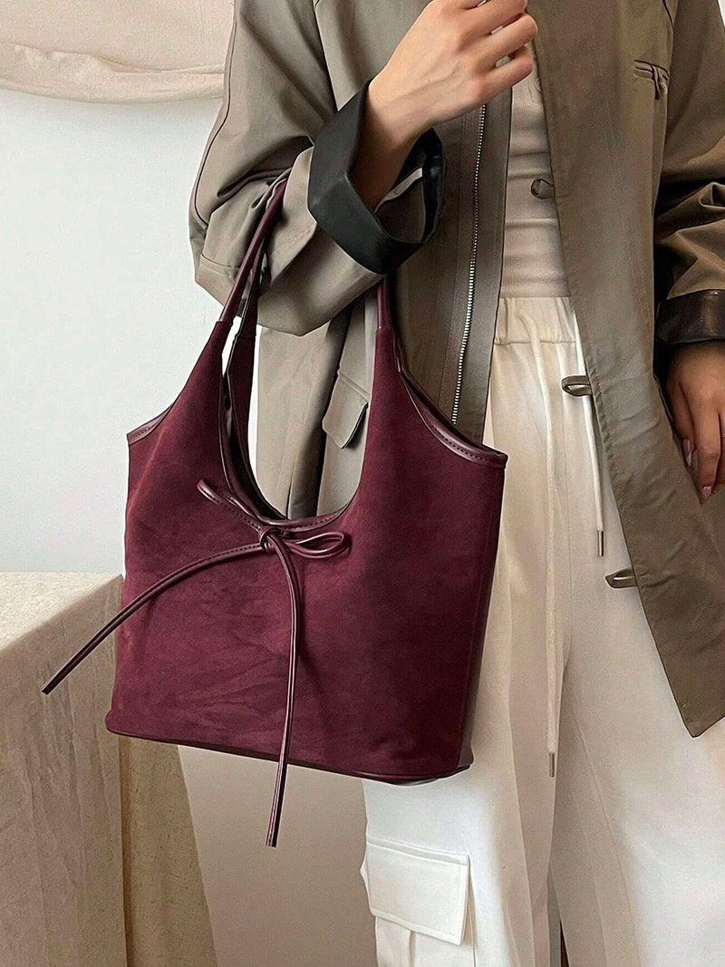 Florence Suede Bow Bag - SOERA Store