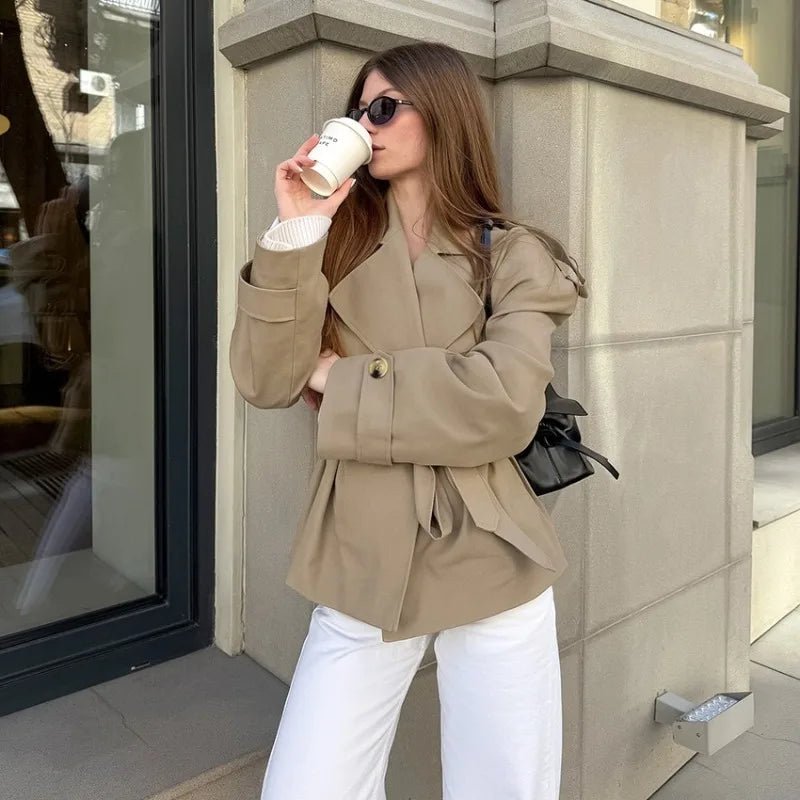 Soera Eleanor Crop Trench Coat 