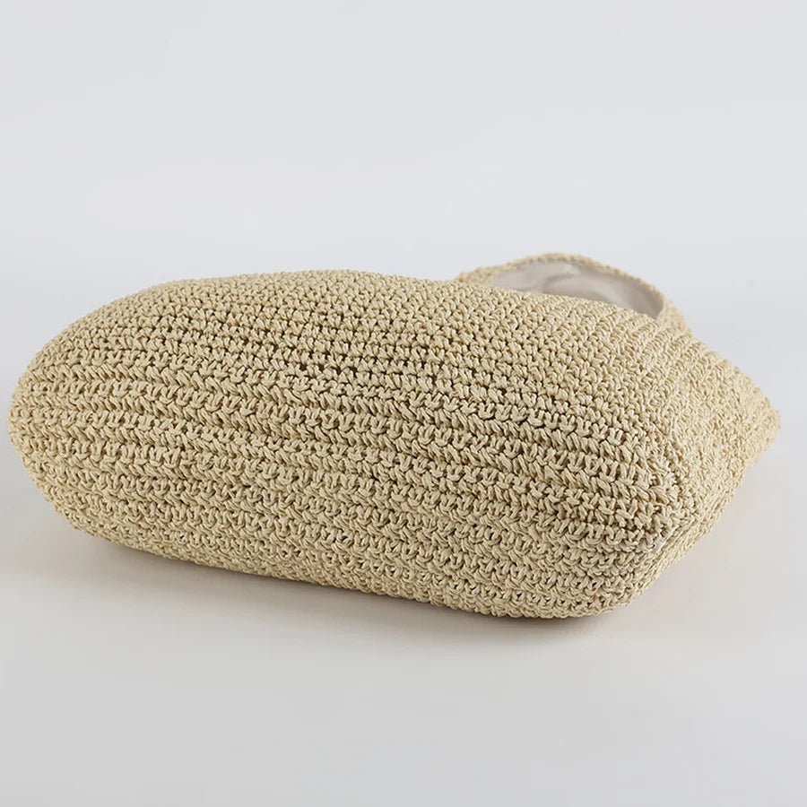SOERA Beatrice Woven Rattan Tote Bag - Bag -  Beige
