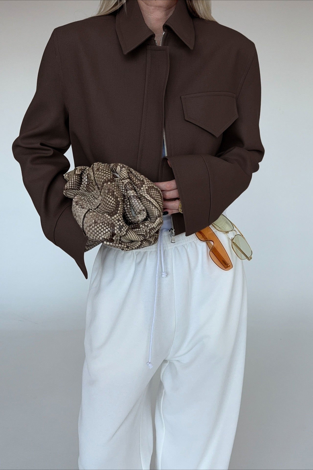 Dida Braun Reißverschlussjacke