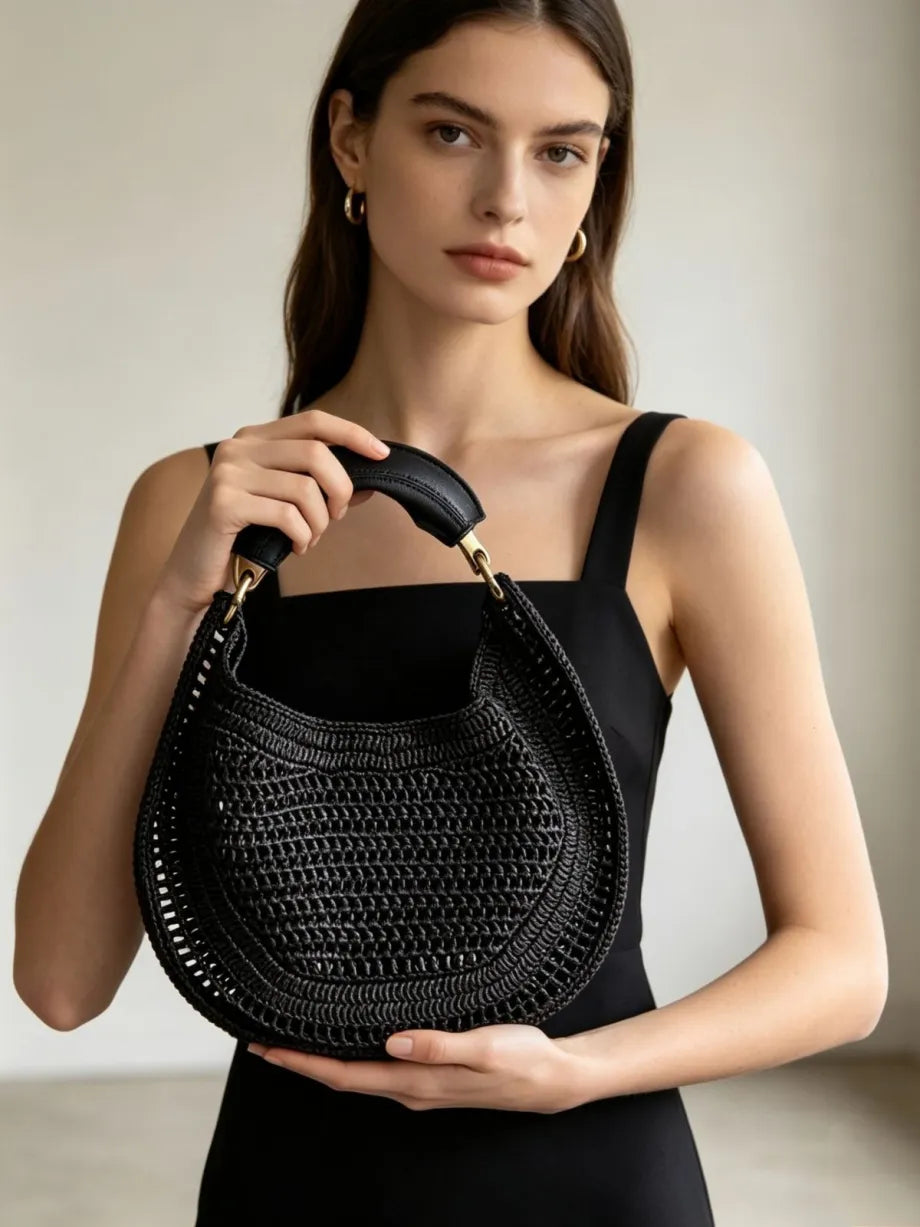 Amanda Crescent Woven Underarm Bag