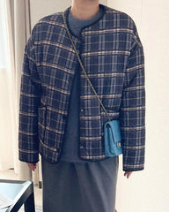Mary Karierte Steppjacke aus Baumwolle
