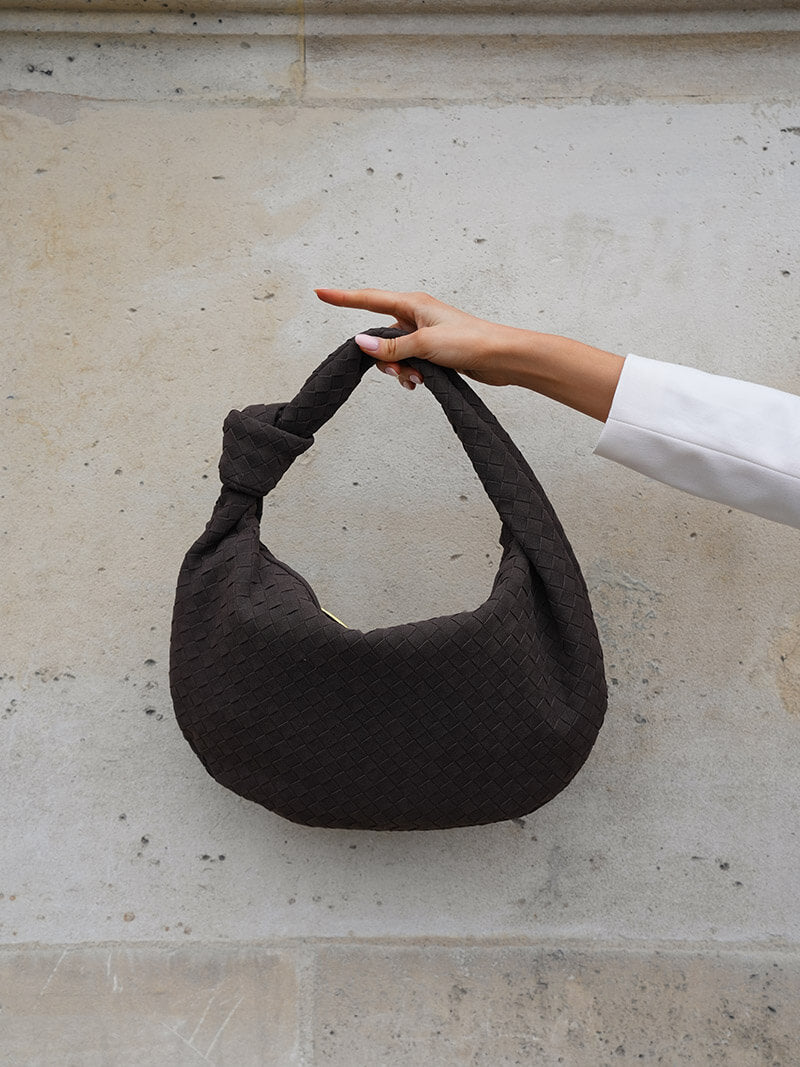 Woven bag medium suede - SOERA Store