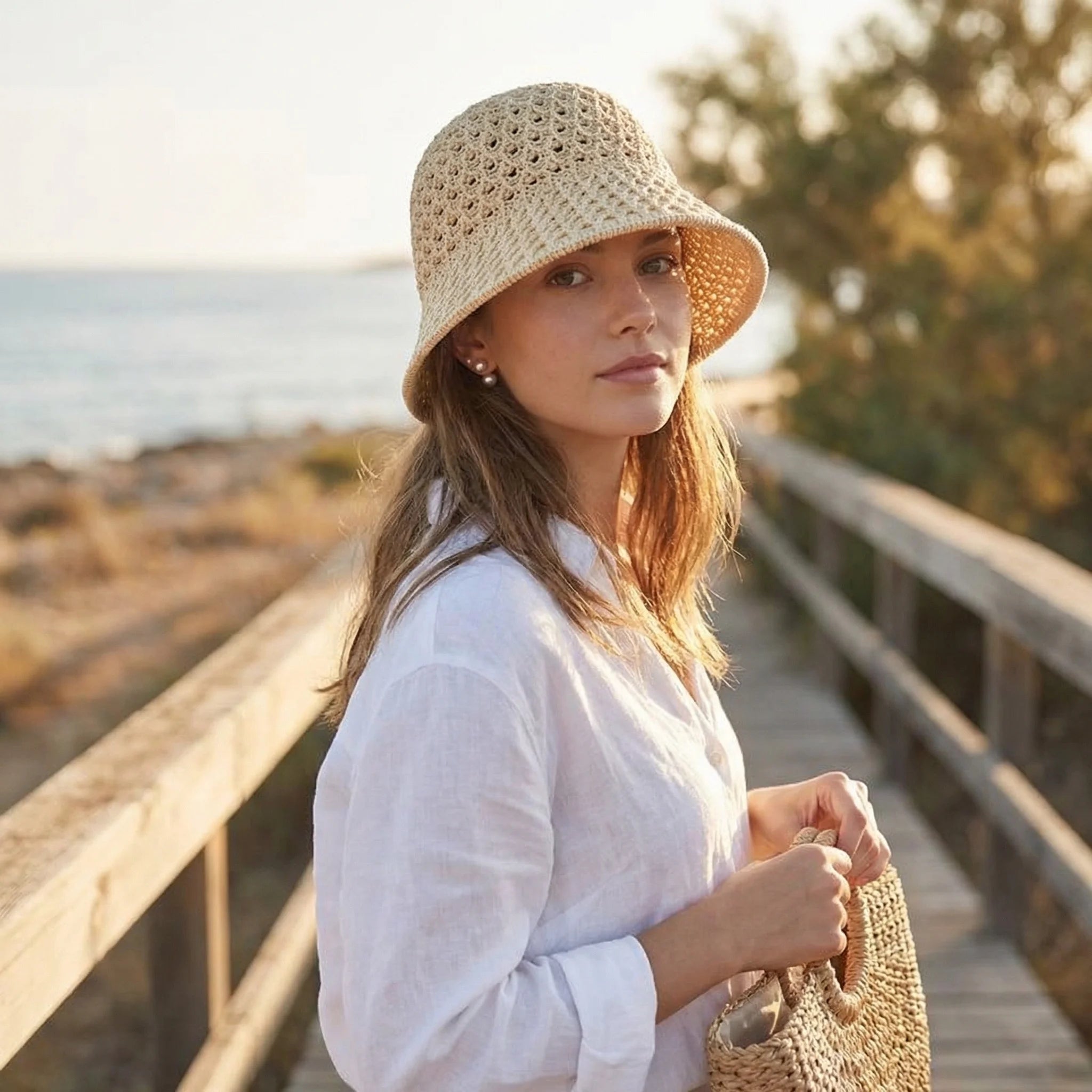 SOERA Beatrice Elegant Sun Protection Bucket Hat - Accessories -  Beige