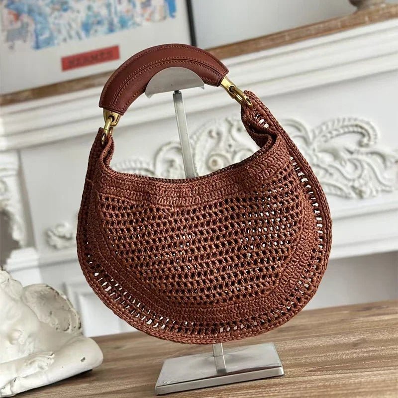 SOERA Amanda Crescent Woven Underarm Bag - Bag -  Black