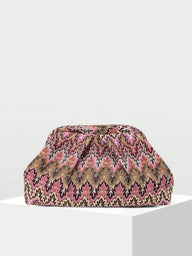Bianca Jacquard Plisseret Clutch