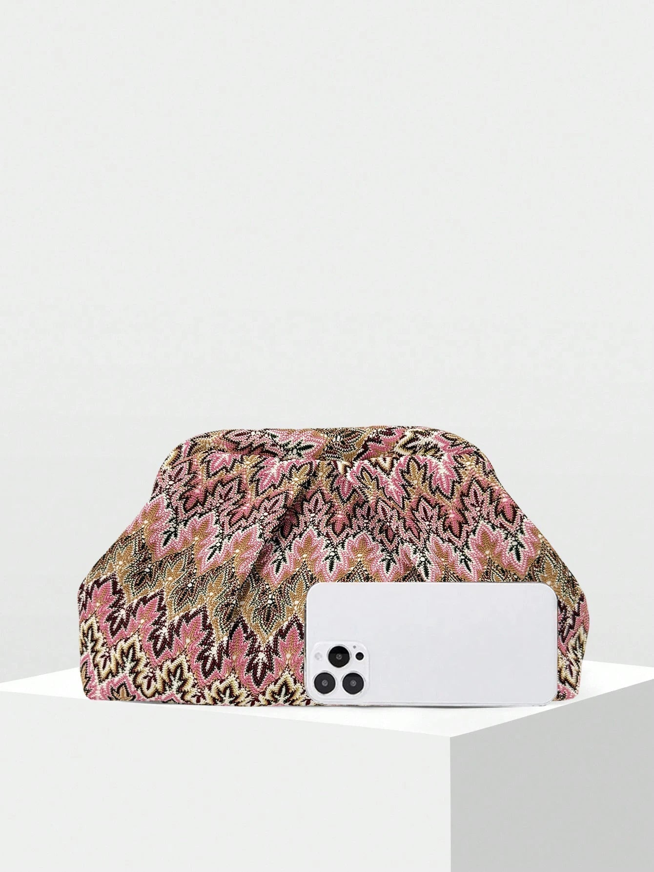 SOERA Bianca Jacquard Pleated Clutch - Bag - 