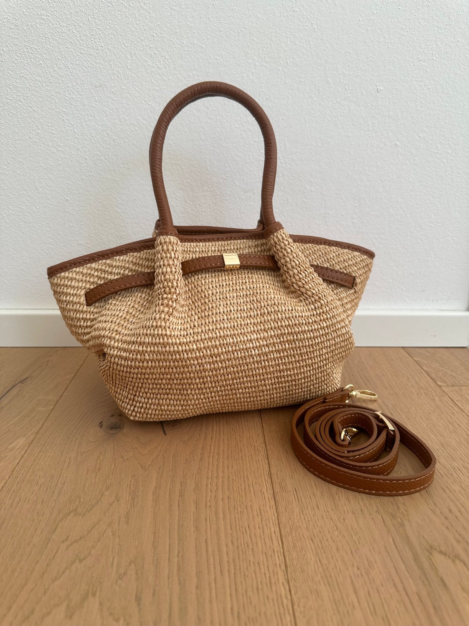 SOERA Francia Small Woven Tote Bag - Bag - SOERA-410435-WHI-OS-79523 Brown