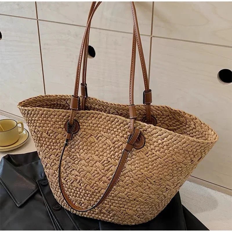 SOERA Margot Woven Summer Tote - Bag -  Cream Large