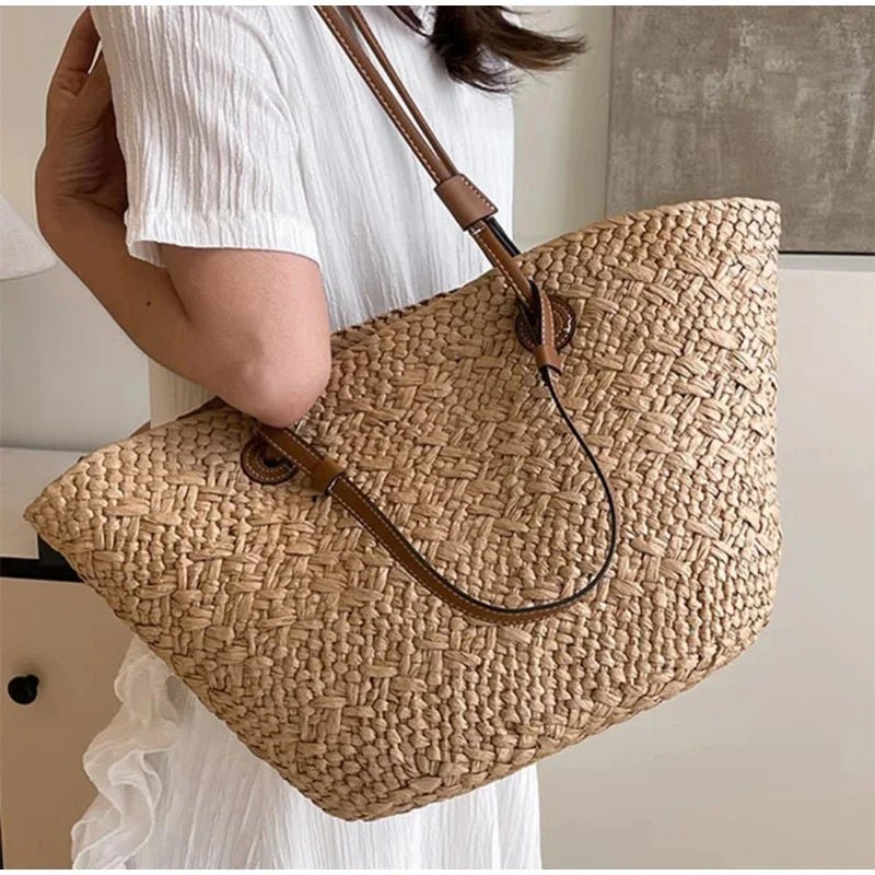 SOERA Margot Woven Summer Tote - Bag -  Cream Large