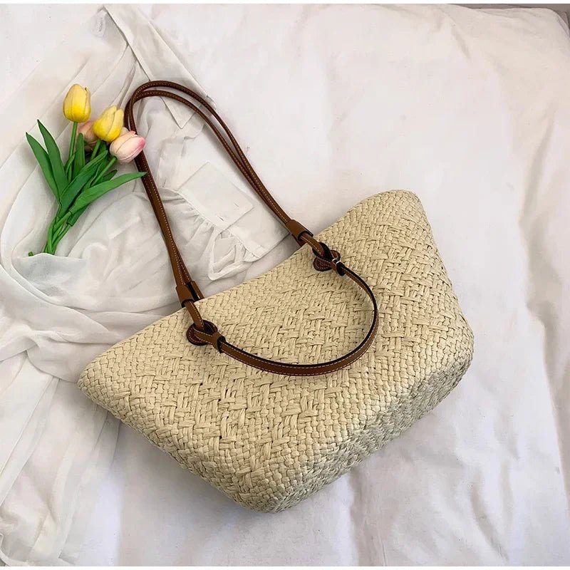 SOERA Margot Woven Summer Tote - Bag -  Cream Small