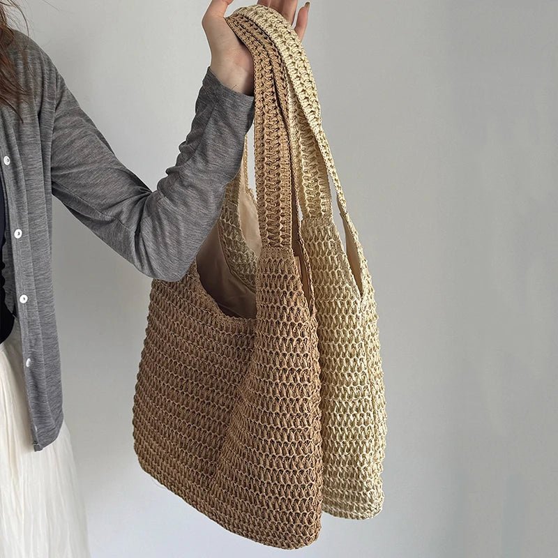 SOERA Miranda Woven Straw Tote - Bag -  Beige