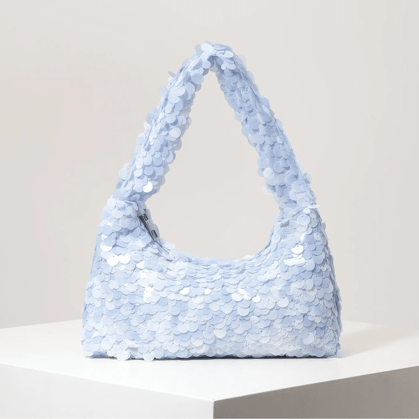 SOERA Sophia Sequin Evening Shoulder Bag - Bag -  Baby Blue