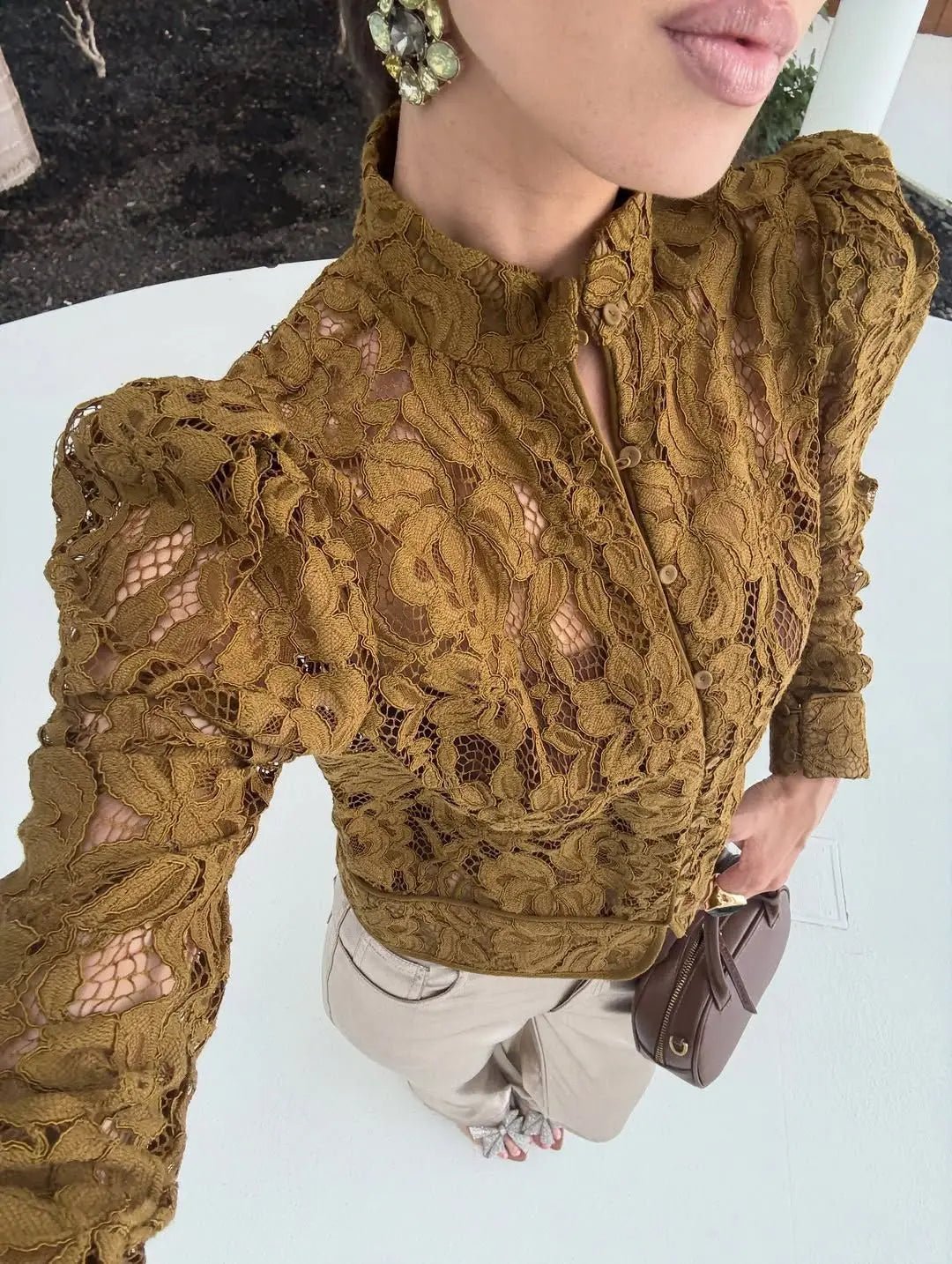 SOERA Azzurra Lace See-Through Blouse - Blouse - SOERA-623171-DEF-OS-99011 XS
