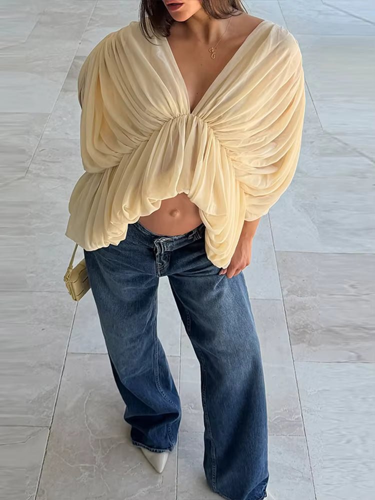 SOERA Margot Draped Chiffon Top - Blouse - SOERA-708675-M-OS-27651 M