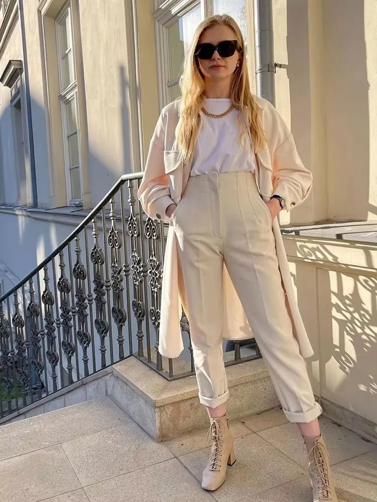 SOERA Maricar High Waist Pencil Pants - Bottoms -  Cream XS